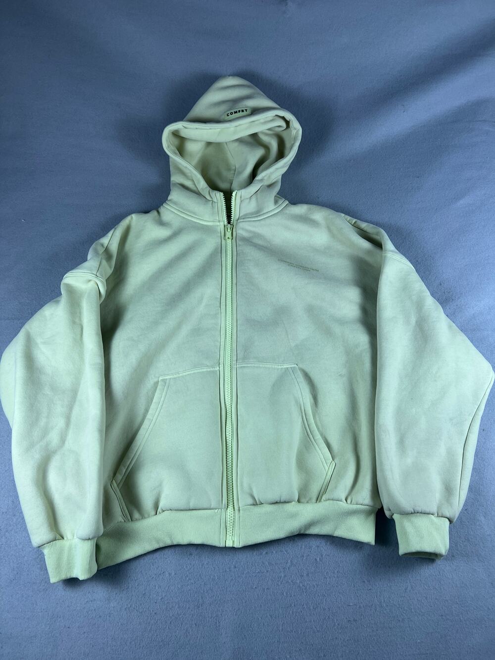 COMFRT Hoodie Womens M Pale Green Pastel Edit Oversized Fleece Sweatshirt